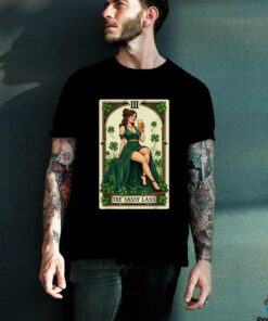 Funny Patrick's Day The Sassy Lass Tarot Card Unisex T Shirt