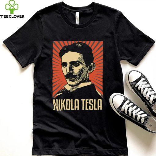 Funny Portrait Nikola Tesla Mix Hitler Unisex T Shirt