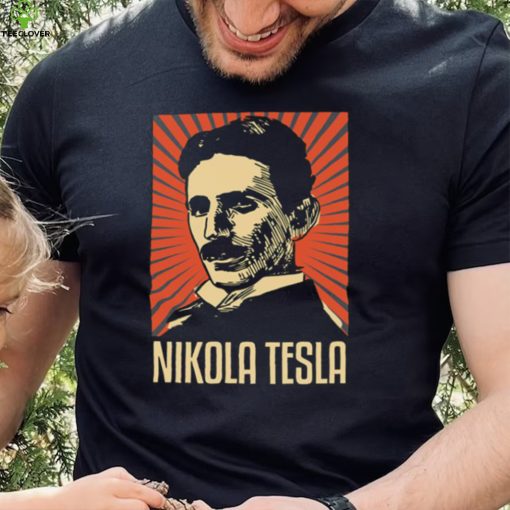 Funny Portrait Nikola Tesla Mix Hitler Unisex T Shirt