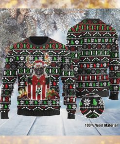 Funny Pug In The Gift Box Ugly Sweater For Pug Lovers On Christmas Days