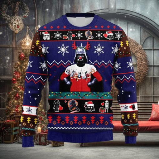 Funny Reindeer Darth Vader Star Wars Ugly Christmas Sweater Holiday For Men And Women