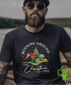 Funny Rugby Rucking Around The Christmas Tree T Shirt