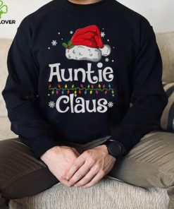 Funny Santa Auntie Claus Christmas Matching Family T Shirt