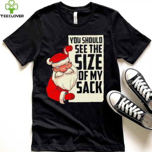 Funny Santa Christmas you should see the size of my sack art shirt