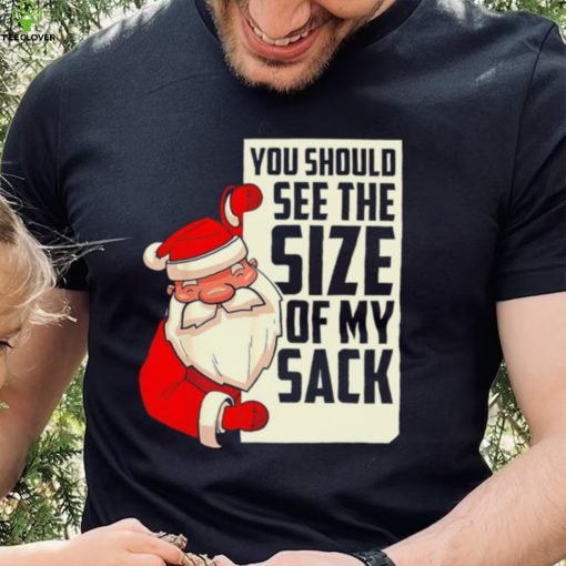 Funny Santa Christmas you should see the size of my sack art shirt