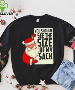 Funny Santa Christmas you should see the size of my sack art shirt