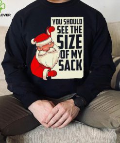 Funny Santa Christmas you should see the size of my sack art shirt