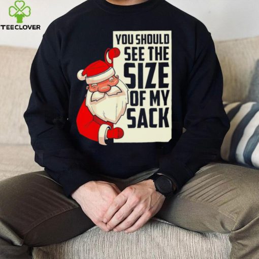 Funny Santa Christmas you should see the size of my sack art shirt