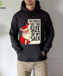 Funny Santa Christmas you should see the size of my sack art shirt