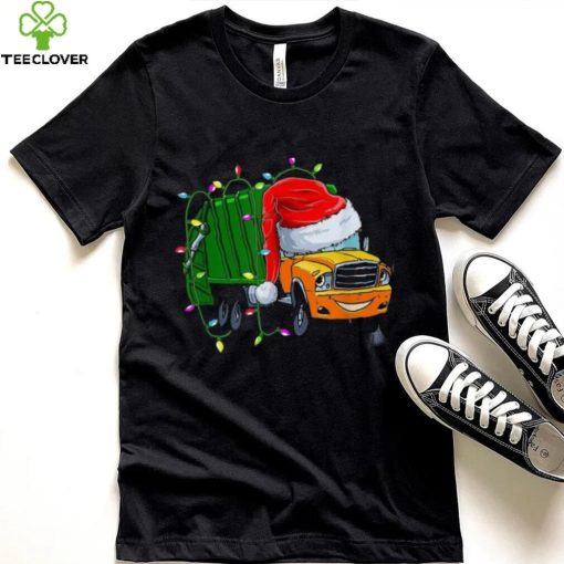 Funny Santa Claus Cow Christmas Tree Lights Xmas Farmer Boys Shirt