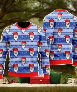 Funny Santa In Snow Christmas Unisex Ugly Sweater