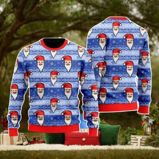 Funny Santa In Snow Christmas Unisex Ugly Sweater