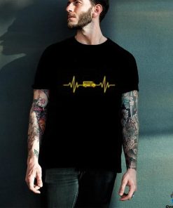 Funny School Bus Driver Gift Love School Bus Heartbeat T Shirt
