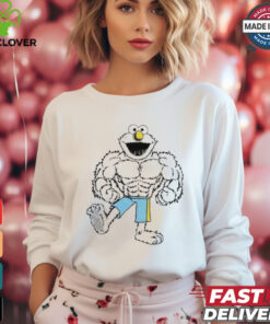 Funny Sesame street buff muscle elmo shirt