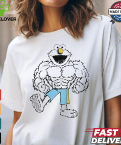 Funny Sesame street buff muscle elmo shirt