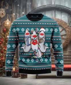 Funny Shark Ugly Christmas Sweater Gift Men Women