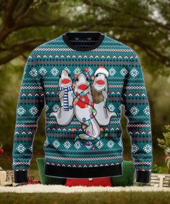 Funny Shark Ugly Christmas Sweater Gift Men Women