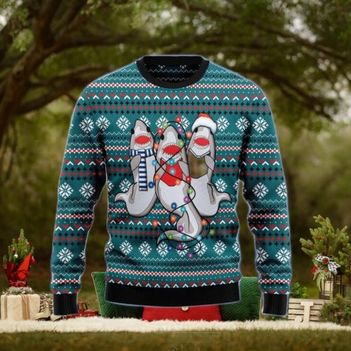 Funny Shark Ugly Christmas Sweater Gift Men Women