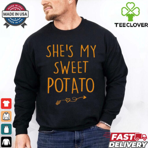 Funny She’s My Sweet Potato I Yam Set Couples Thanksgiving T Shirt