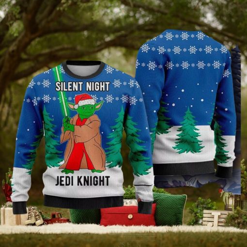 Funny Silent Night Ugly Christmas Sweater Galaxy Character Movie Gift For Women Men Superhero Party