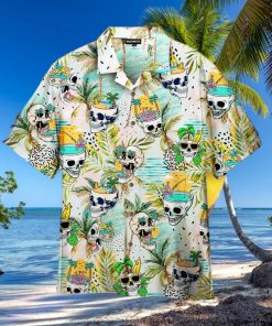 Funny Skull Head In The Summer Hawaiian Shirt