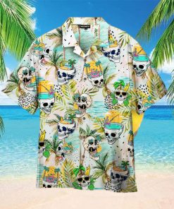 Funny Skull Head In The Summer Hawaiian Shirt