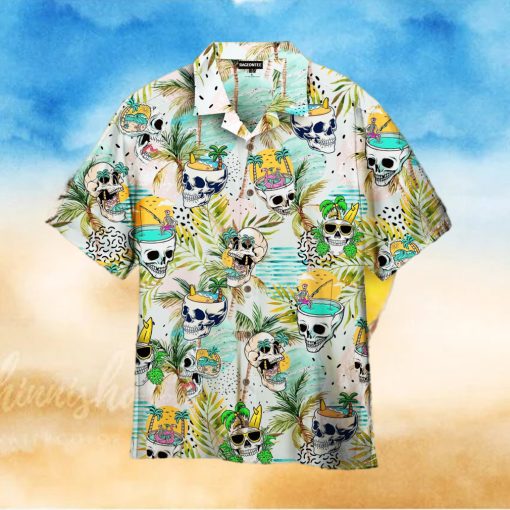Funny Skull Head In The Summer Hawaiian Shirt