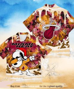 Funny Snoopy Miami Heat Funny Hawaiian Shirt For Basketball Lovers