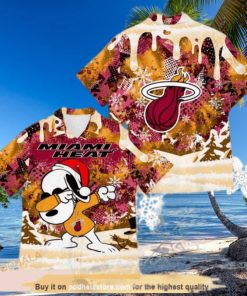 Funny Snoopy Miami Heat Funny Hawaiian Shirt For Basketball Lovers