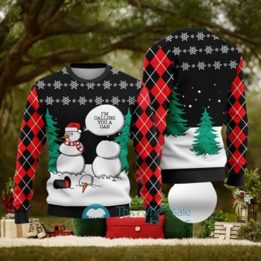 Funny Snowman Ugly Christmas Sweater Black Gift For Men And Women