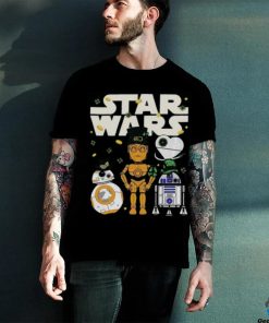 Funny Star Wars Droids R2 D2 C P3o Bb 8 Shamrock St Patrick’s Day T shirt