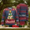 Cool Santa Ugly Christmas Sweater Yo Ho Ho Skull Beard Sunglass