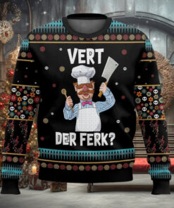 Funny Swedish Chef Vert Der Ferk Ugly Christmas Sweater
