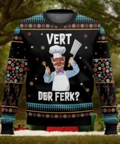 Funny Swedish Chef Vert Der Ferk Ugly Christmas Sweater