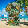 Blue Leaves And Bananas Gun Tropical Hawaiian Shirts
