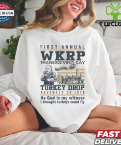 Funny Thanksgiving WKRP Turkey Drop T Shirt