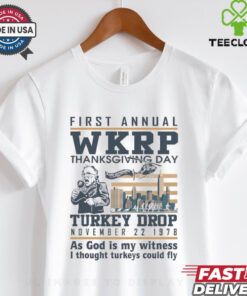 Funny Thanksgiving WKRP Turkey Drop T Shirt