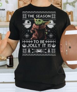 Funny The Season To Be Jolly Baby Yoda Ugly Christmas T Shirt