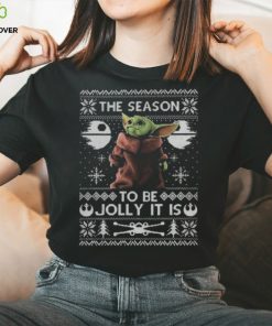 Funny The Season To Be Jolly Baby Yoda Ugly Christmas T Shirt