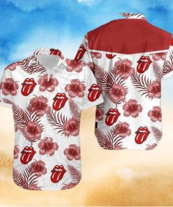 Funny Tonge Out Sexy Lips Red Hibiscus Tropical Hawaiian Aloha Shirts