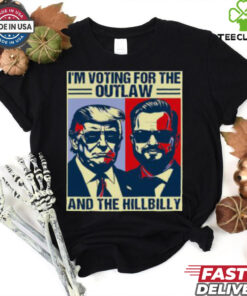 Funny Trump Flag Outlaw Hillbilly JD Vance 2024 Donald Trump T Shirt