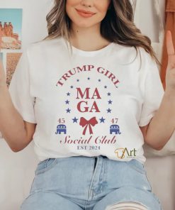 Funny Trump Girl MAGA Social Club Est 2024 T Shirt