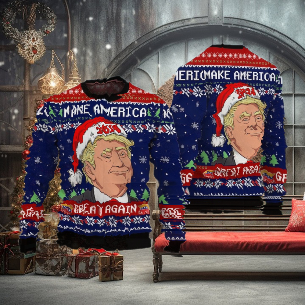 Funny Trump President Christmas Sweater Funny Trump President Christmas Sweater