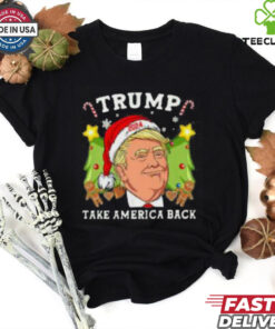 Funny Trump Santa Hat Take America Back Matching Christmas T shirt
