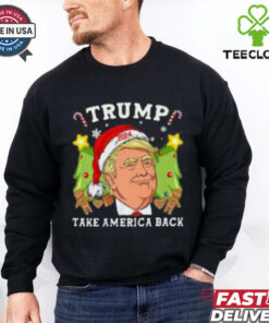 Funny Trump Santa Hat Take America Back Matching Christmas T shirt 1 Funny Trump Santa Hat Take America Back Matching Christmas T shirt