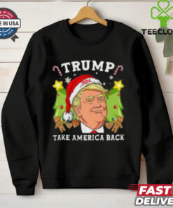 Funny Trump Santa Hat Take America Back Matching Christmas T shirt 3 Funny Trump Santa Hat Take America Back Matching Christmas T shirt