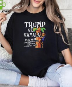 Funny Trump Vs Kamala The Nut Doesn’t Fall Far From The Coconut Tree Ladies Boyfriend Shirt