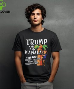 Funny Trump Vs Kamala The Nut Doesn’t Fall Far From The Coconut Tree Ladies Boyfriend Shirt