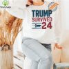 Grazed and unfazed Donald Trump survived 2024 hoodie, sweater, longsleeve, shirt v-neck, t-shirt