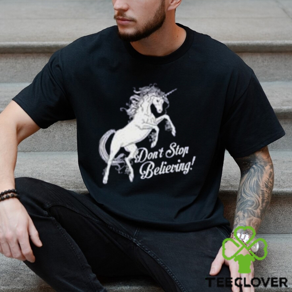 Funny Tshirt Fantasy Unicorn T Shirt Dont Stop Believing Mens Womens Kids Tee Funny Tshirt Fantasy Unicorn T Shirt Dont Stop Believing Mens Womens Kids Tee